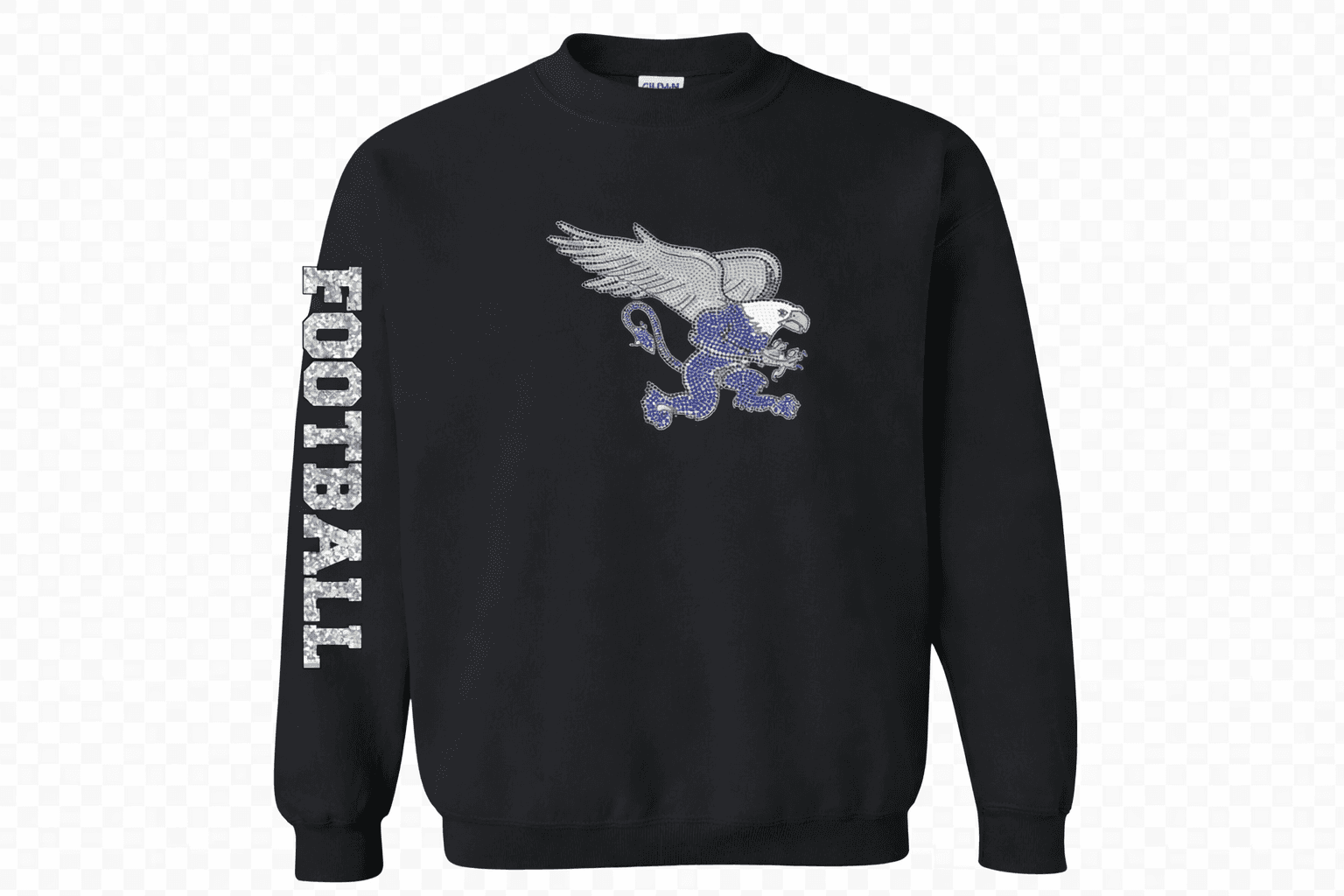 Bling Griffin Football Crewneck (Black)