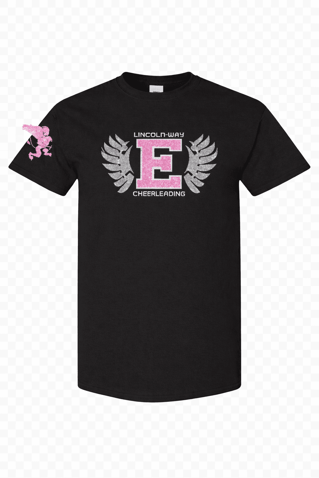 Pink E Cheer Tee (Black)