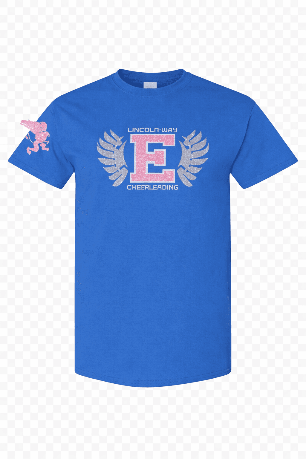 Pink E Cheer Tee (Royal Blue)