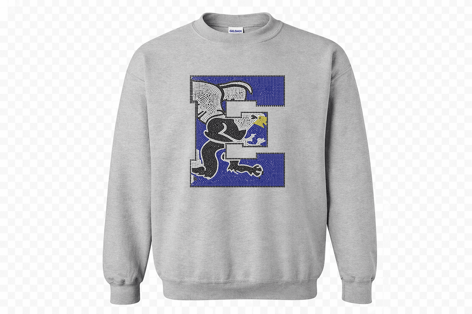Rhinestone Yugo Crewneck (Grey)