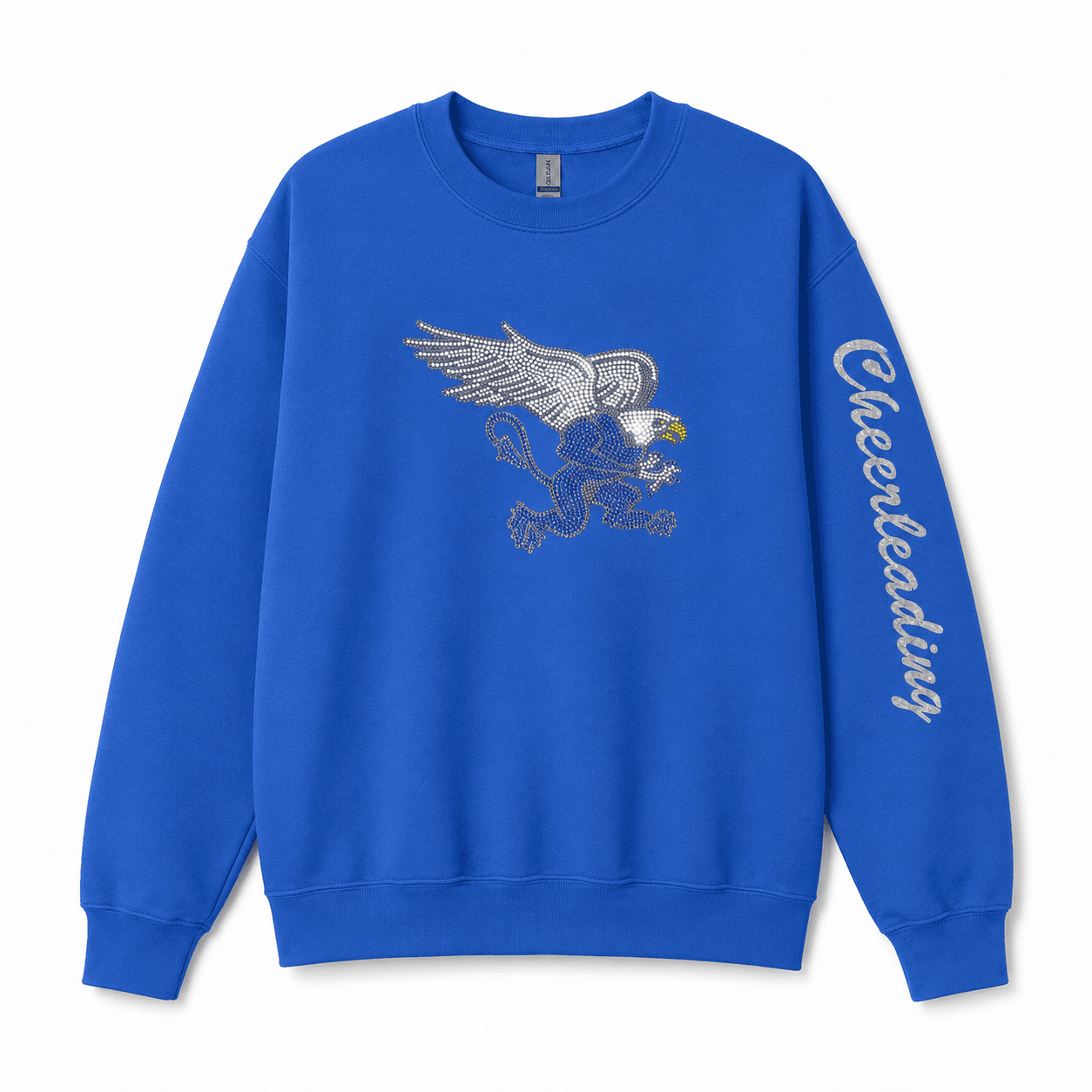 Bling Griffin · Cheerleading · Blue · Gildan · Crewneck